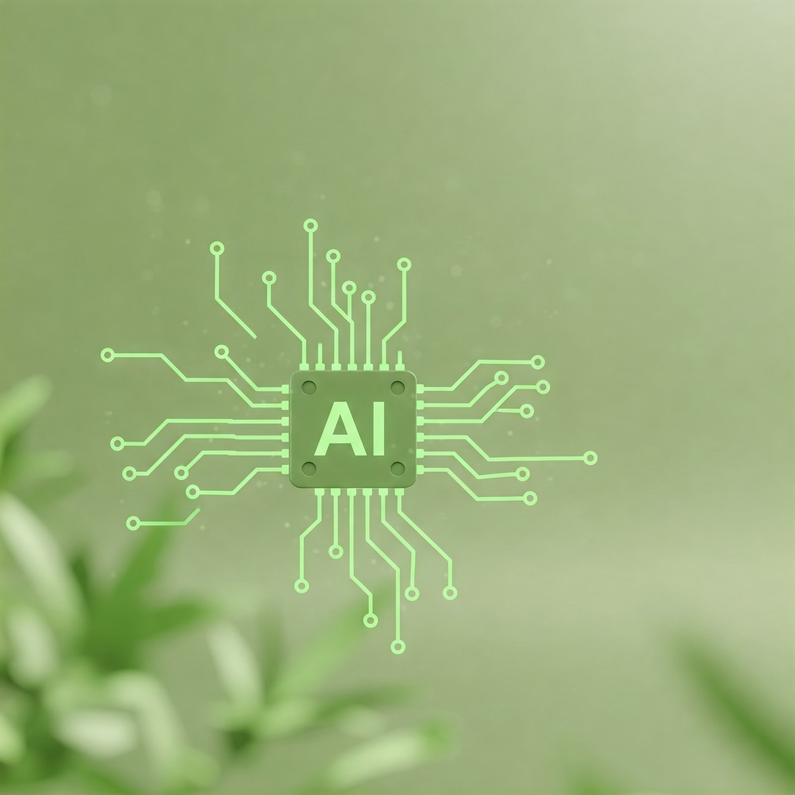 AI technology visualizing business data and insights